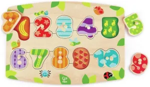 Hape Number Peg Puzzle Game, Multicolor, 5'' x 2''