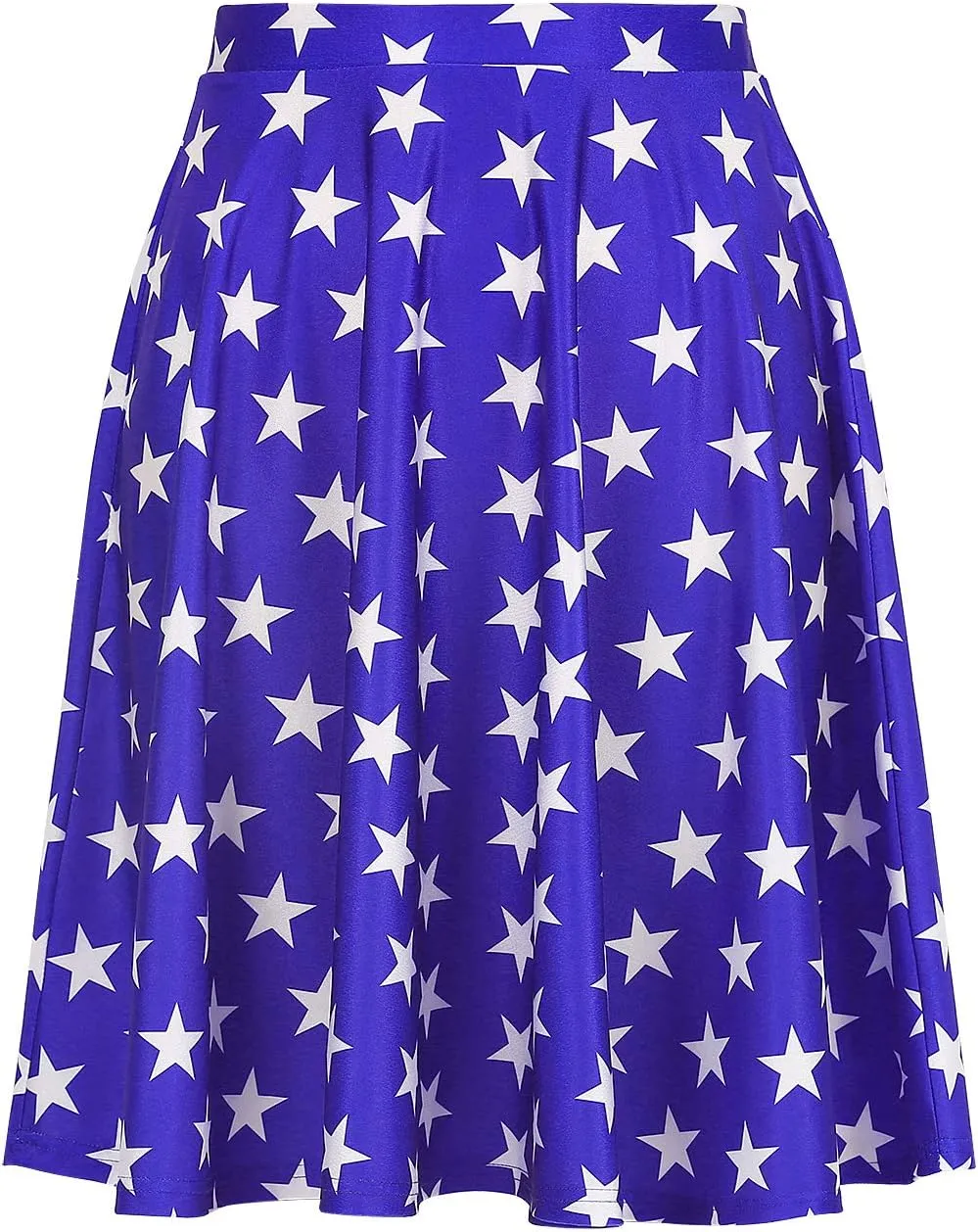 HDE Skirts for Women - Midi Skirt Skater Skirt Knee Length High Waist Fun Prints