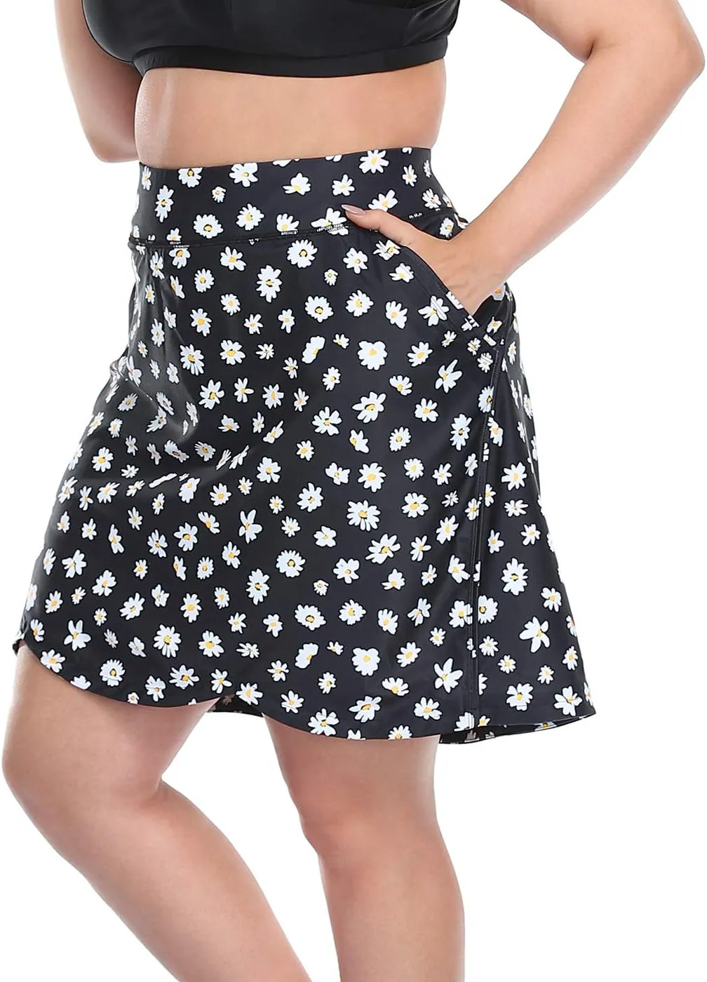 HDE Womens Plus Size Skort Skirt with Bike Shorts Active Golf Swim Skirt Pockets