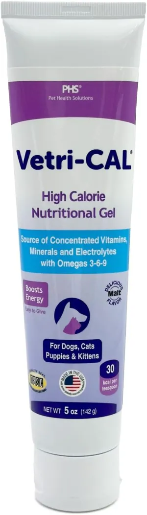 High Calorie Nutritional Gel for Dogs & Cats – Appetite Booster with Omega 3-6-9, Vitamins A-D-E-B – Recovery & Energy Support – Tasty Malt Flavor – 5 oz Tube