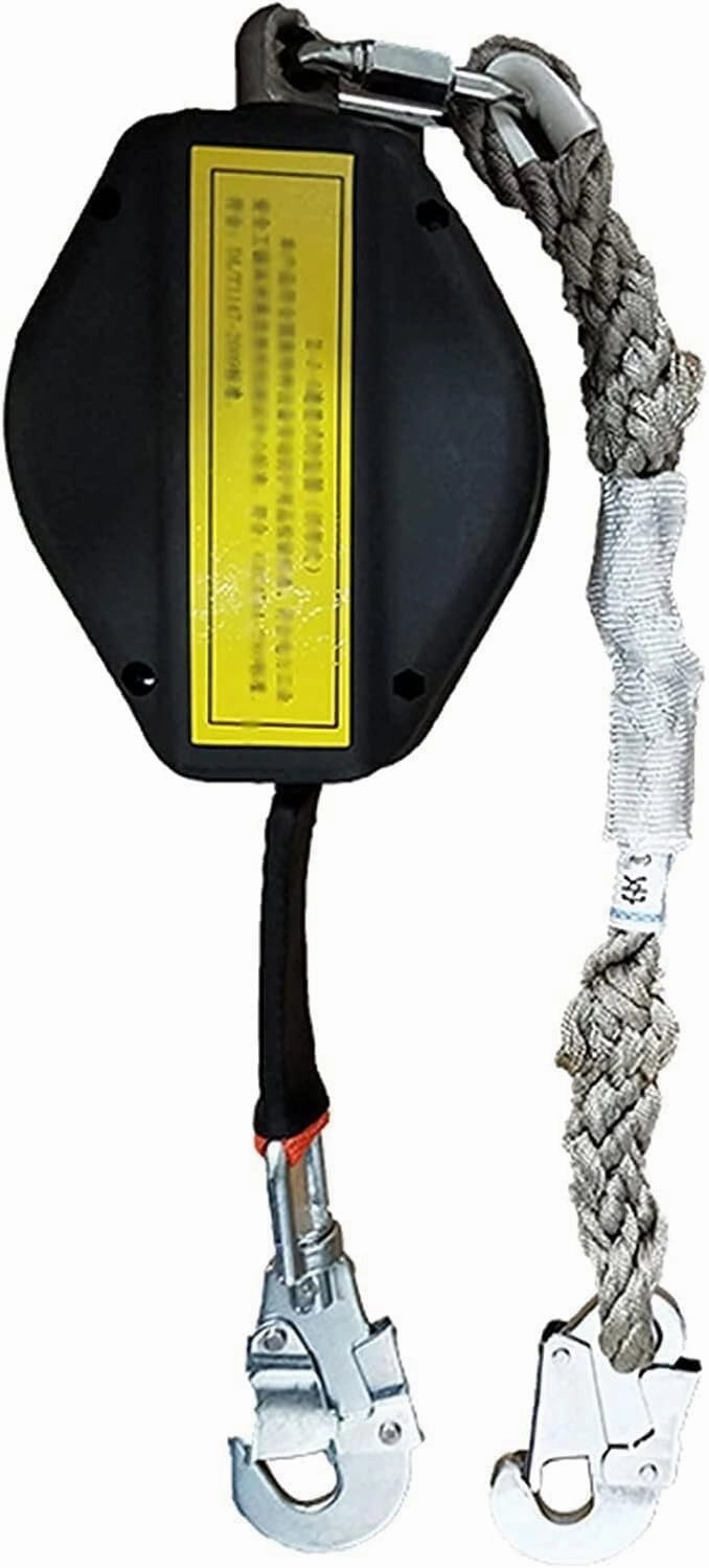 High-Altitude Fall Arrester Block Inertia Reel, Self-Retracting Lifeline Portable Lanyard for Roofing & Construction, Personal Protection Device (10M)