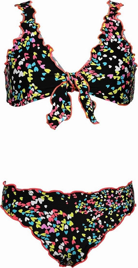 Hobie Girls Bralette Top and Hipster Bikini Bottom Swimsuit Set