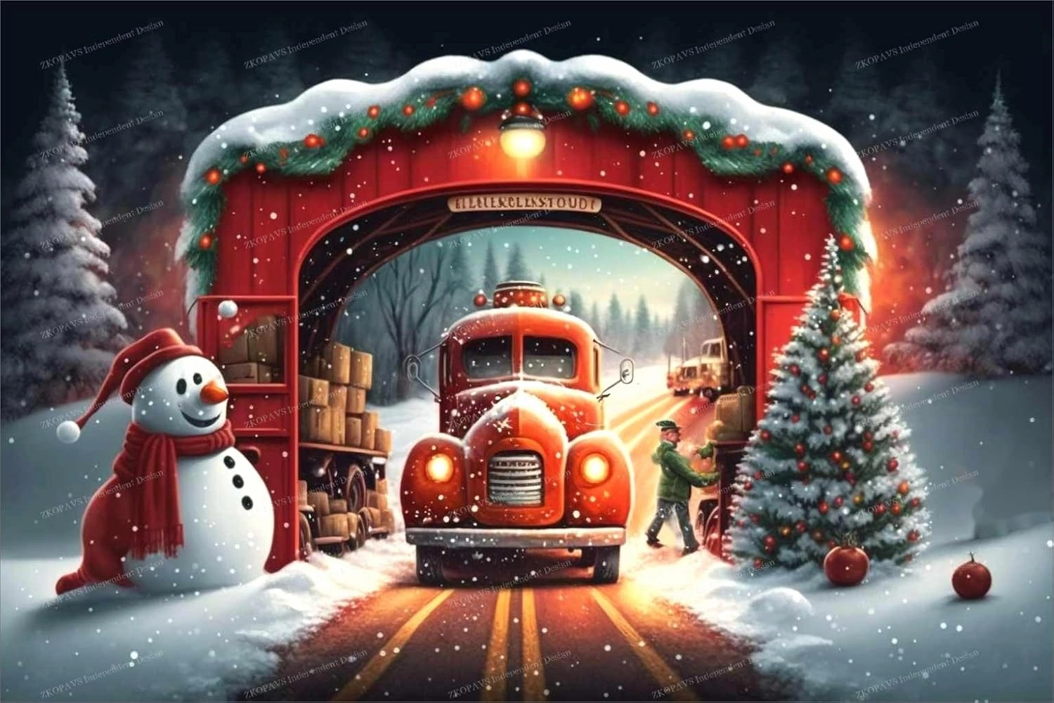 Holiday Train1 70 Piece Jigsaw Puzzle - Two Piece Set Wooden Adult Jigsaw Puzzles with Challenging Brain Challenges - Great for Puzzle Lovers 6 X 8 inch