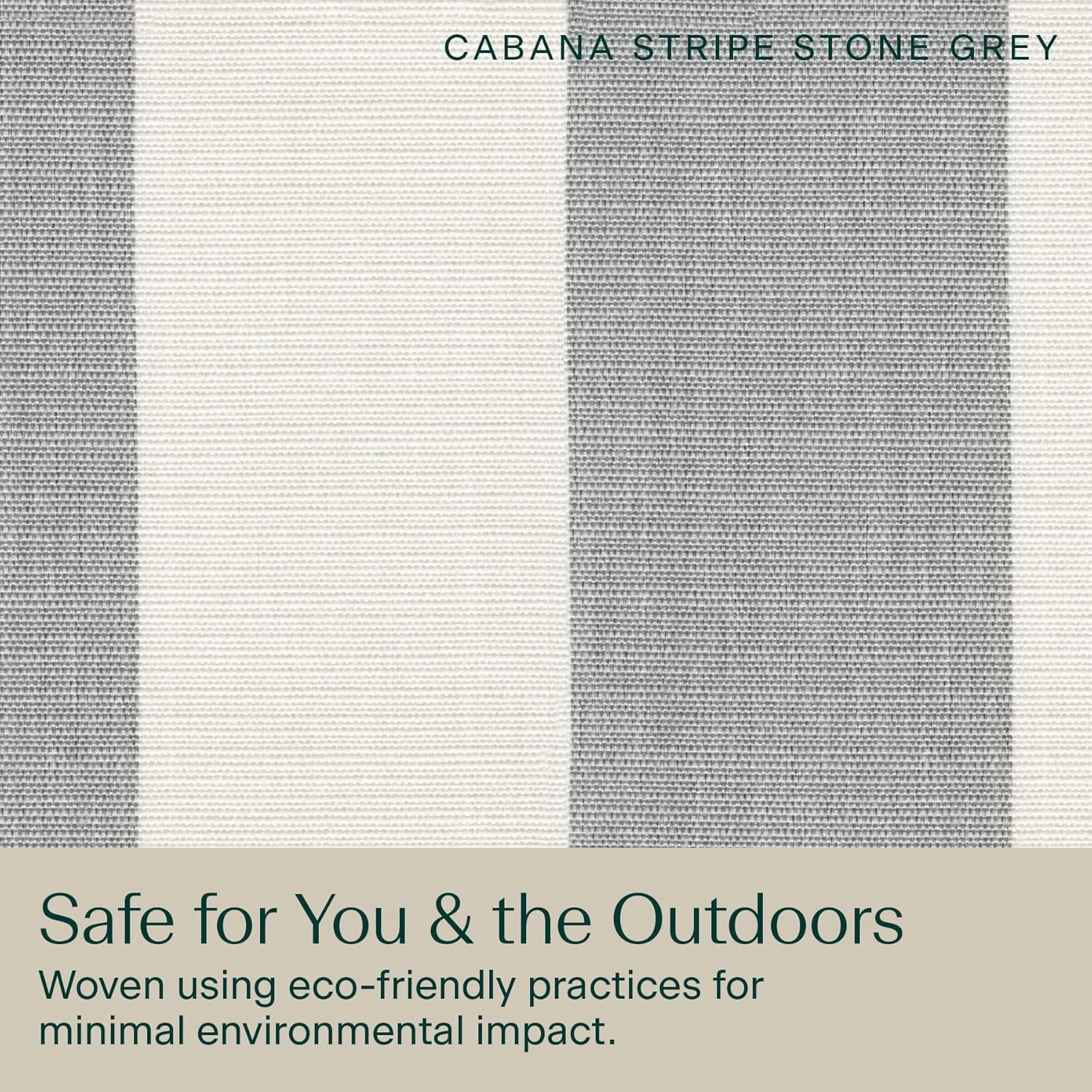 Honeycomb Outdoor Deep Seat, 24" W x 23" D, Cabana Stripe Stone Grey Outdoor Chair Cushion