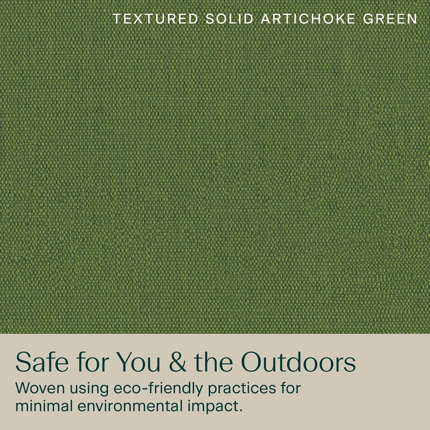 Honeycomb Outdoor Deep Seat, 24" W x 23" D, Textured Solid Artichoke Green Outdoor Chair Cushion