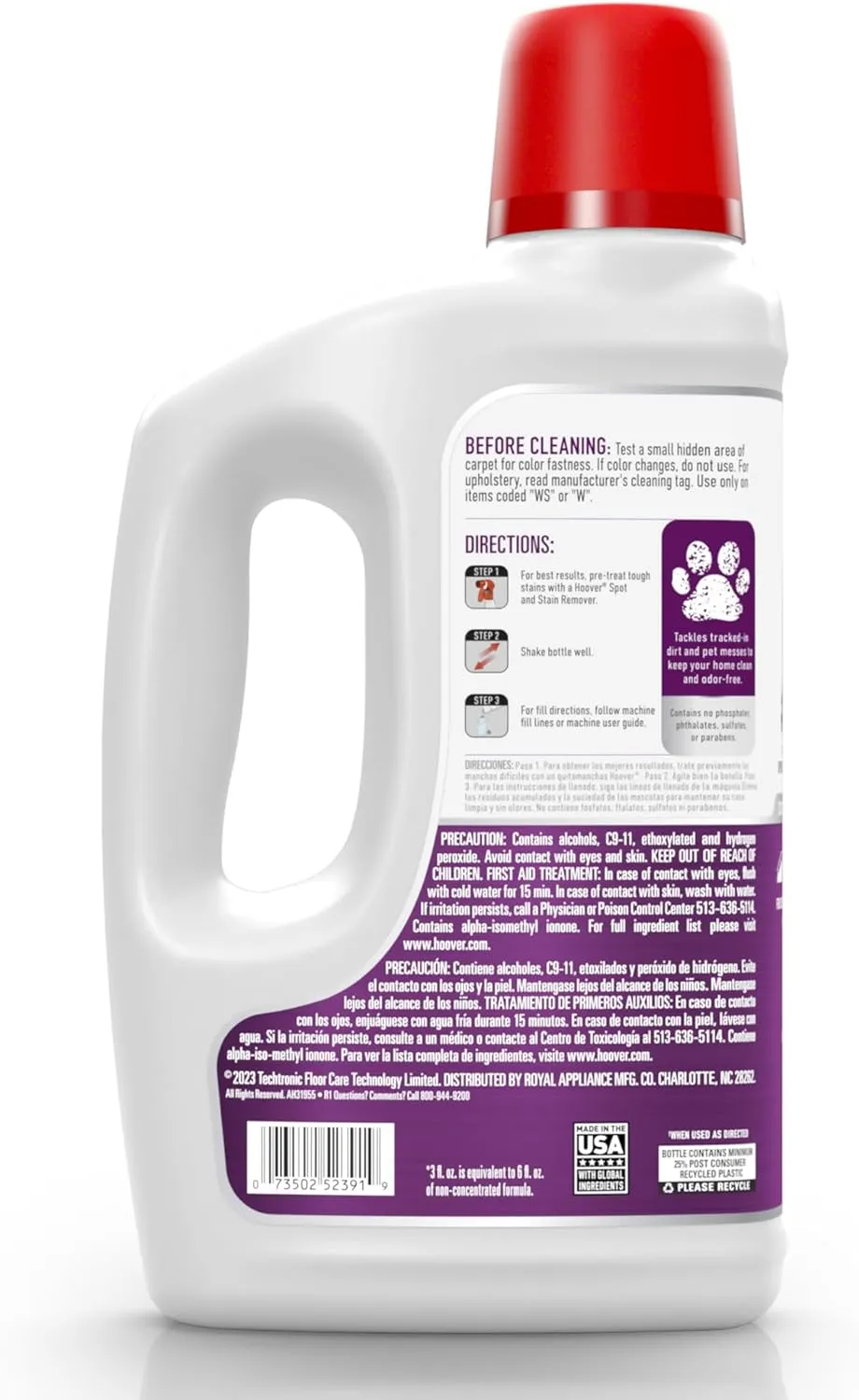 Hoover Oxy Pet Carpet Cleaner Solution, 50 oz., Ocean Breeze Scent, Deep Cleaning Carpet Shampoo Solution, Eliminates Urine Stains and Odors, Pair Carpet Cleaner Machine