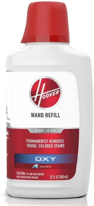 Hoover Oxy Spot Chaser Cleaner Solution Refill for SmartWash Pet, 32 oz., Stain Remover and Pretreat formula, Upholstery and Carpet Shampooer Solution, Designed SmartWash Pet