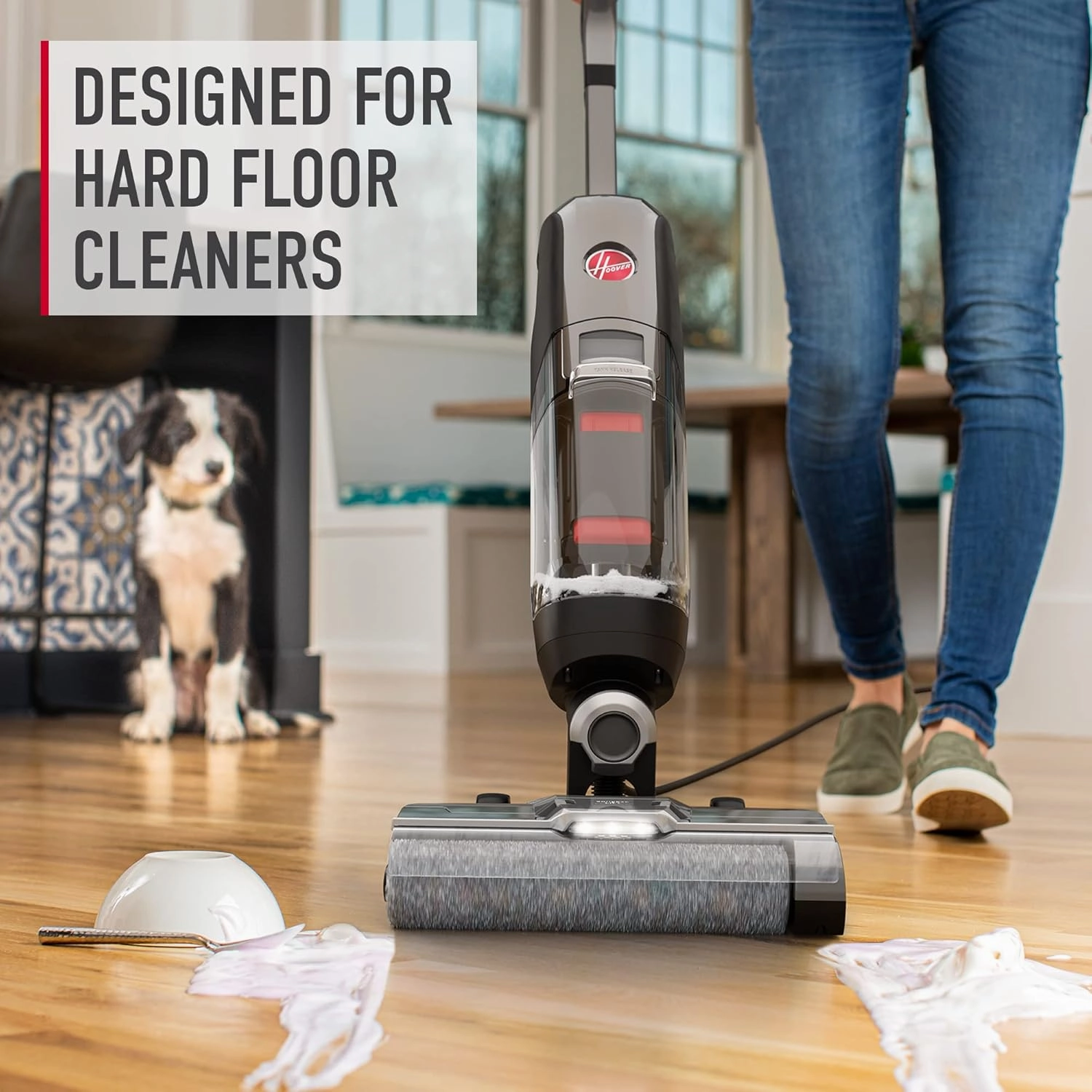 Hoover Pet Hard Floor Cleaner, Concentrated Pet Cleaning Solution for Hard Floor Machines, 64 fl oz Formula, White AH31451