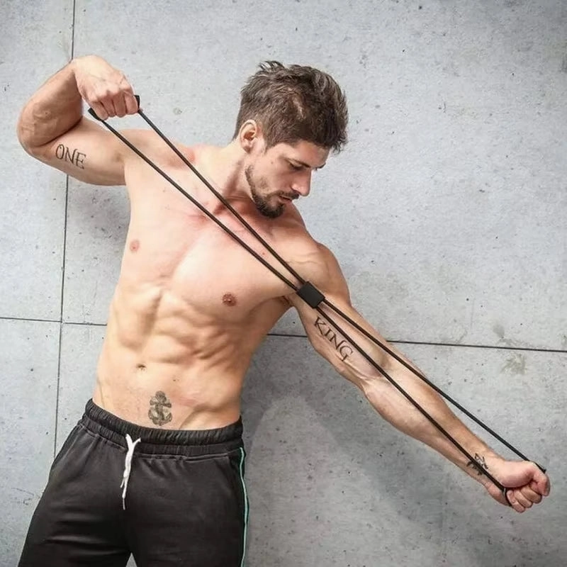Hot Yoga Fitness Resistance Chest Expander Rope - Elastic Bands for Sports Exercise