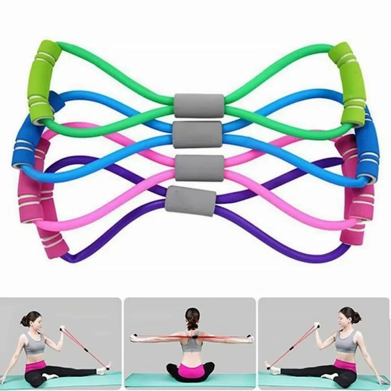 Hot Yoga Fitness Resistance Chest Expander Rope - Elastic Bands for Sports Exercise