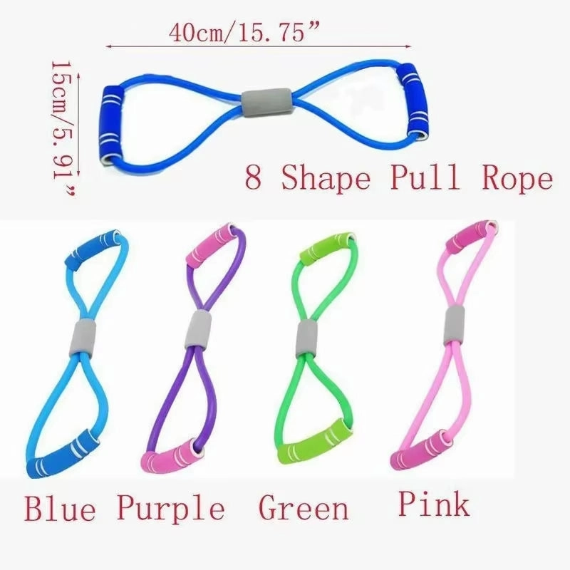 Hot Yoga Fitness Resistance Chest Expander Rope - Elastic Bands for Sports Exercise
