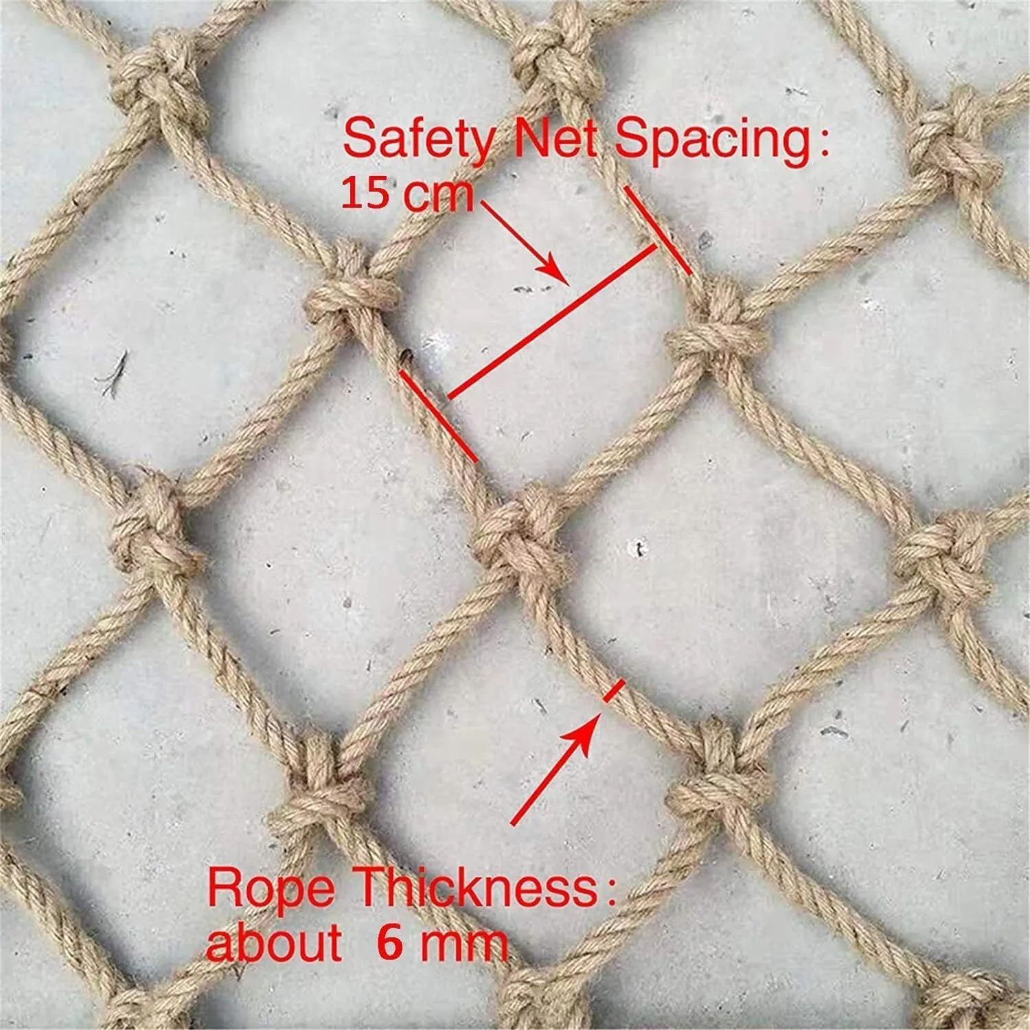HXRW Rope Net Climbing Net for Kids Outdoor Rope Net Wear-Resistant Cargo Safety Netting Truck Trailer Net Playground Sets for Backyards (Size : 1 * 1m(3.3 * 3.3ft))