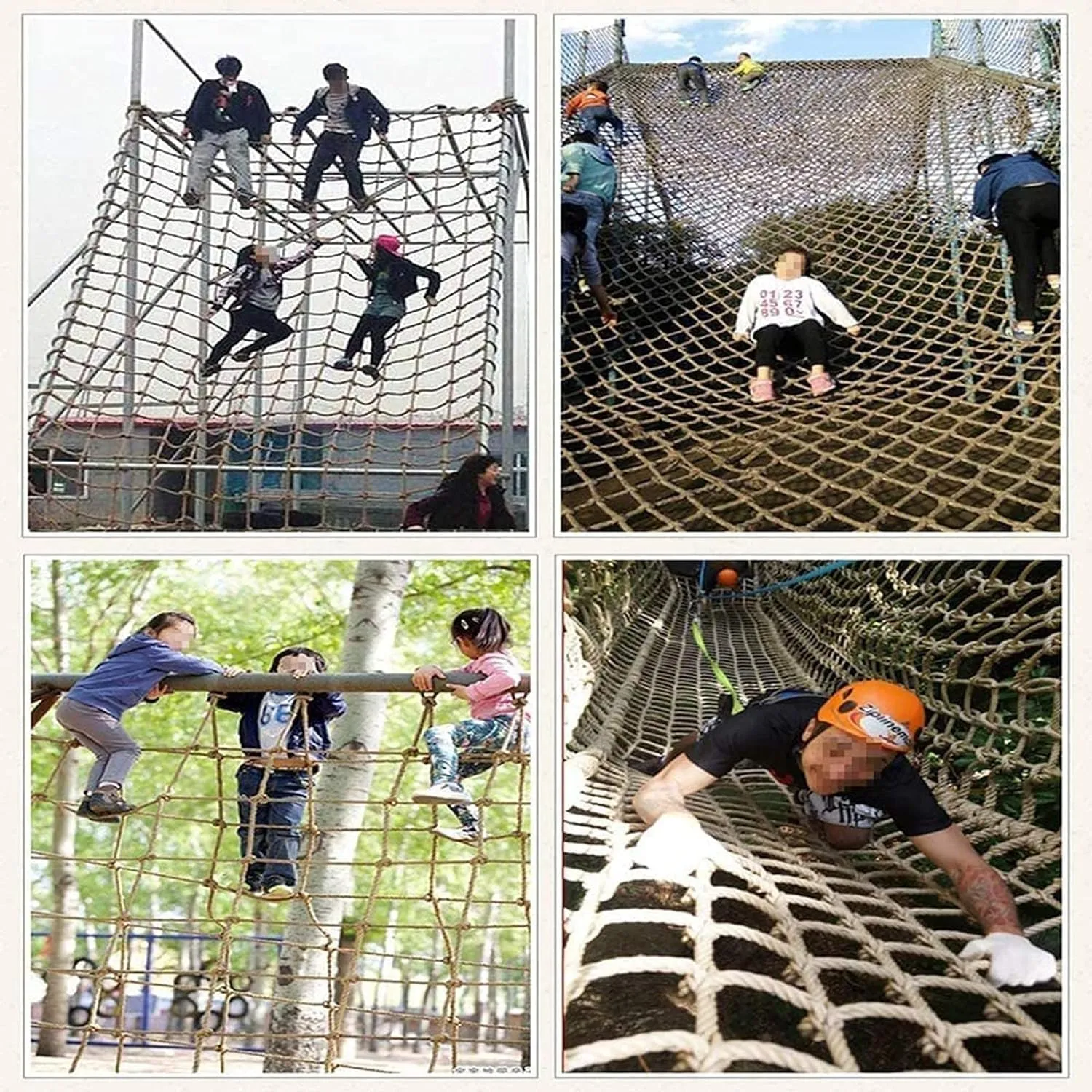 HXRW Rope Net Climbing Net for Kids Outdoor Rope Net Wear-Resistant Cargo Safety Netting Truck Trailer Net Playground Sets for Backyards (Size : 1 * 1m(3.3 * 3.3ft))