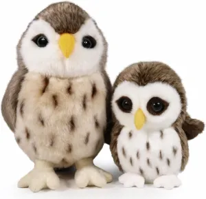 Ice King Bear Mom and Baby Stuffed Animals Set Zoo Wild Animals (Owl)