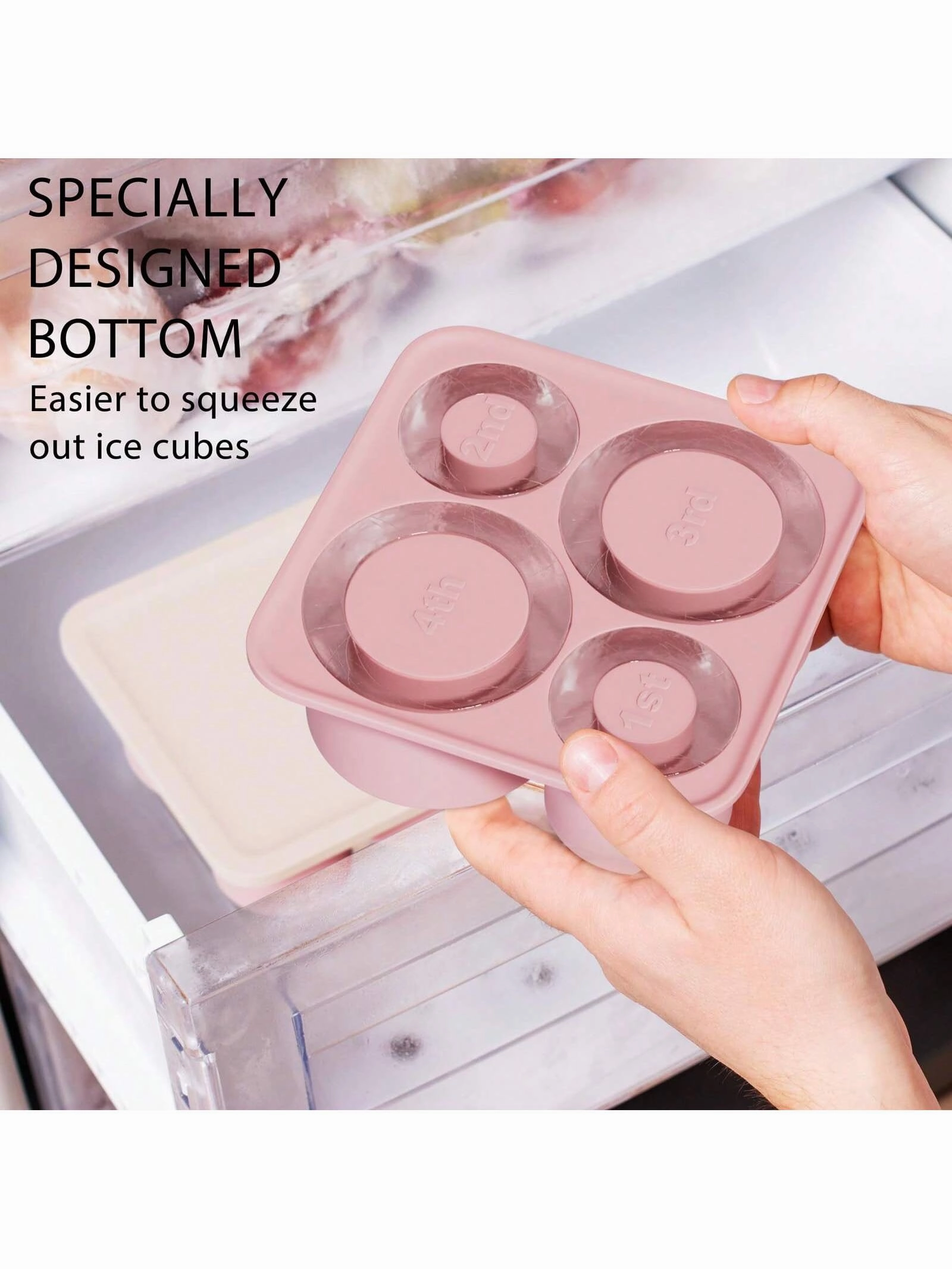 Ice Cube Tray For  Cup Silicone Ice Cube Maker With Lid