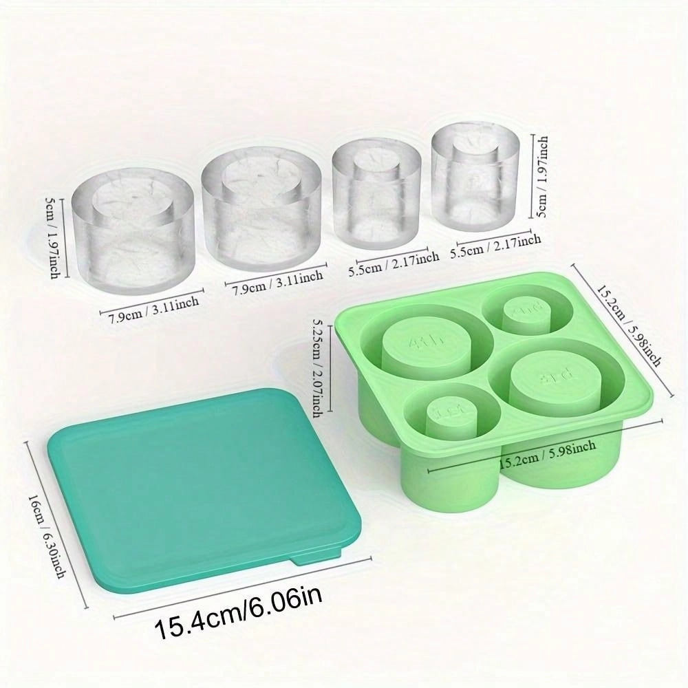 Ice Cube Tray For  Cup Silicone Ice Cube Maker With Lid