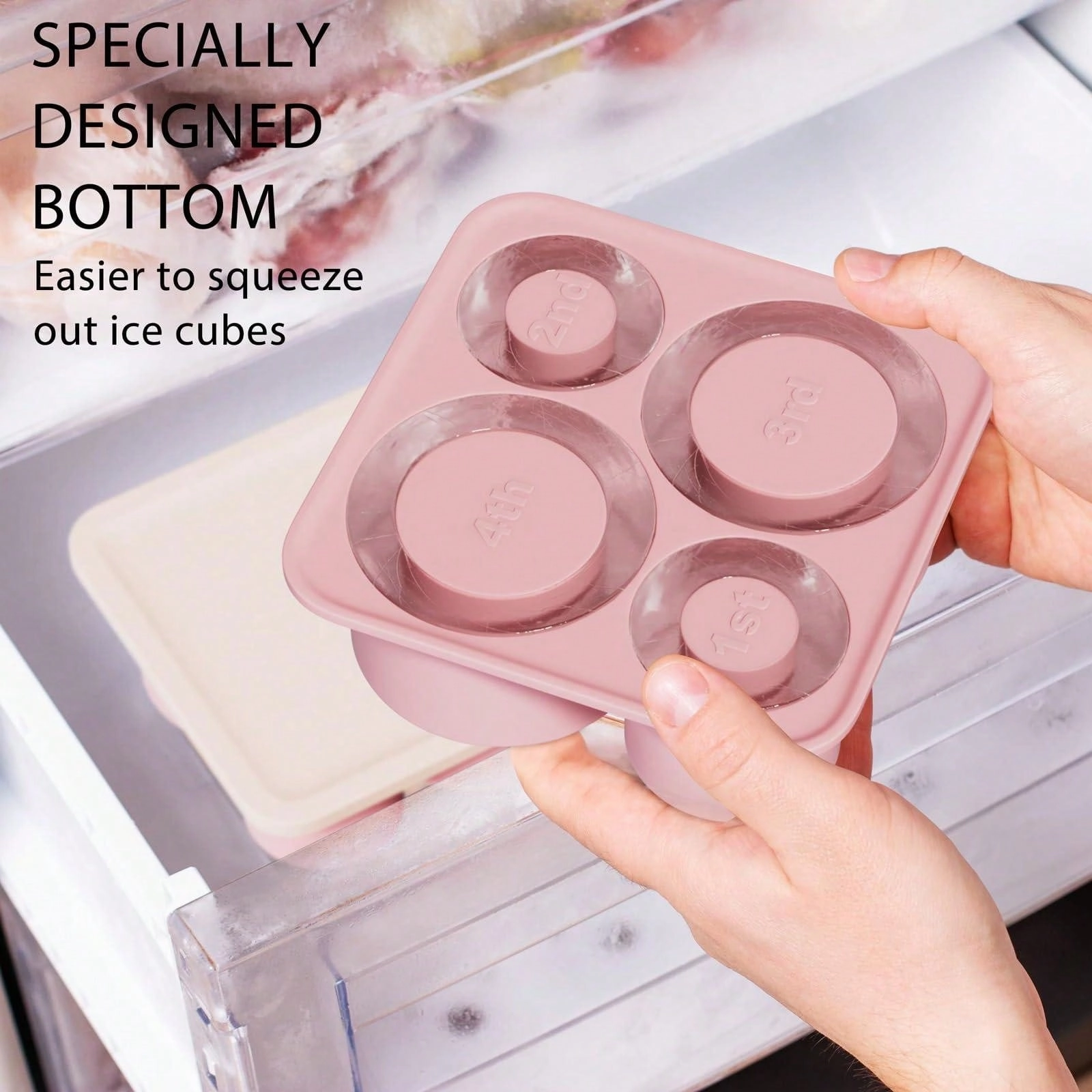 Ice Cube Tray For  Cup Silicone Ice Cube Maker With Lid