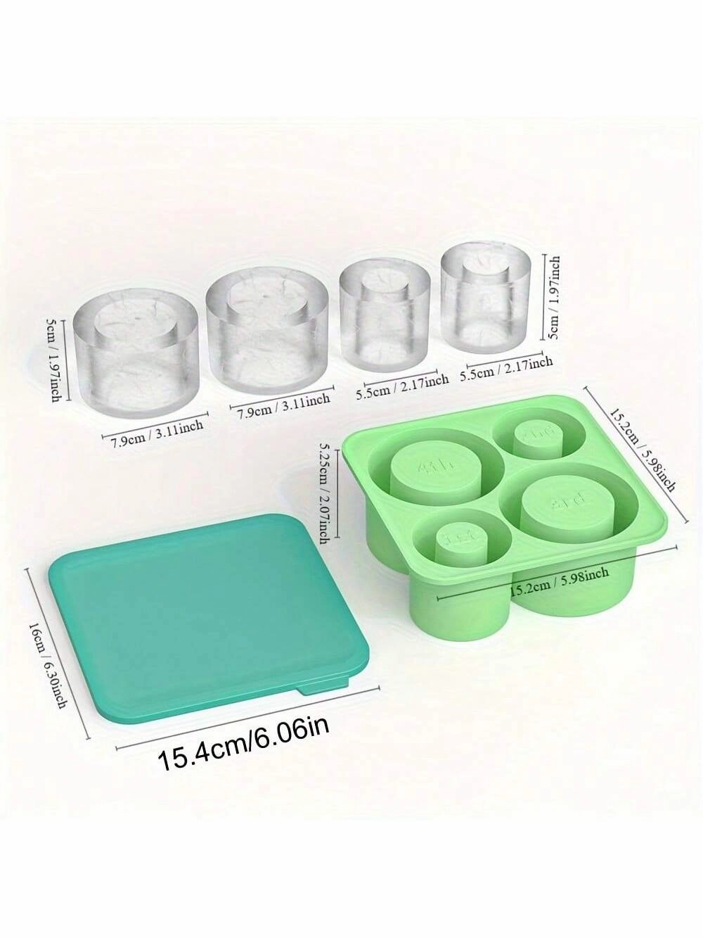 Ice Cube Tray For  Cup Silicone Ice Cube Maker With Lid