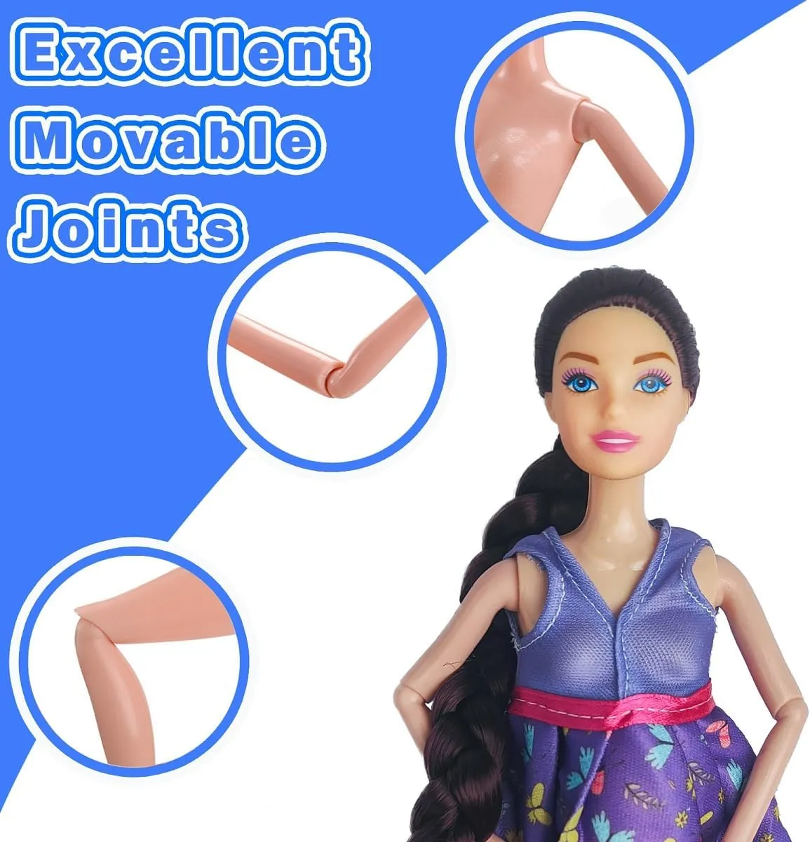 Interactive Family Toy Fun Action Figures Set, Imaginative Educational Family Doll Play, for Kids 3 (Editions A)