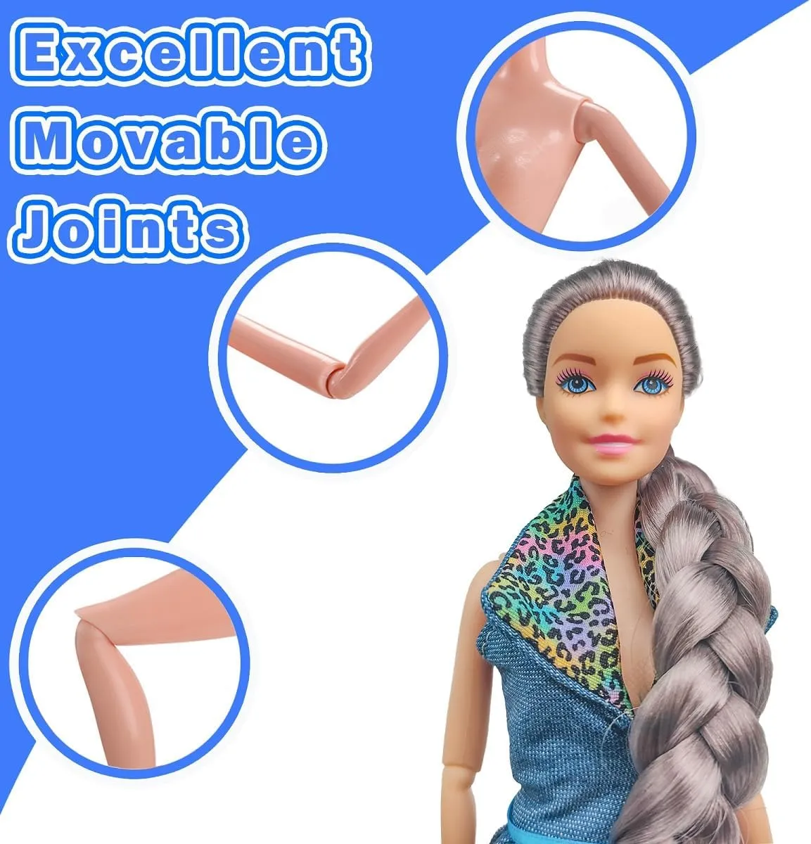 Interactive Family Toy Fun Action Figures Set, Imaginative Educational Family Doll Play, for Kids 3 (Editions B)