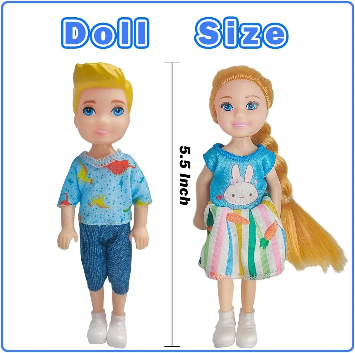 Interactive Family Toy Fun Action Figures Set, Imaginative Educational Family Doll Play, for Kids 3 (Editions B)