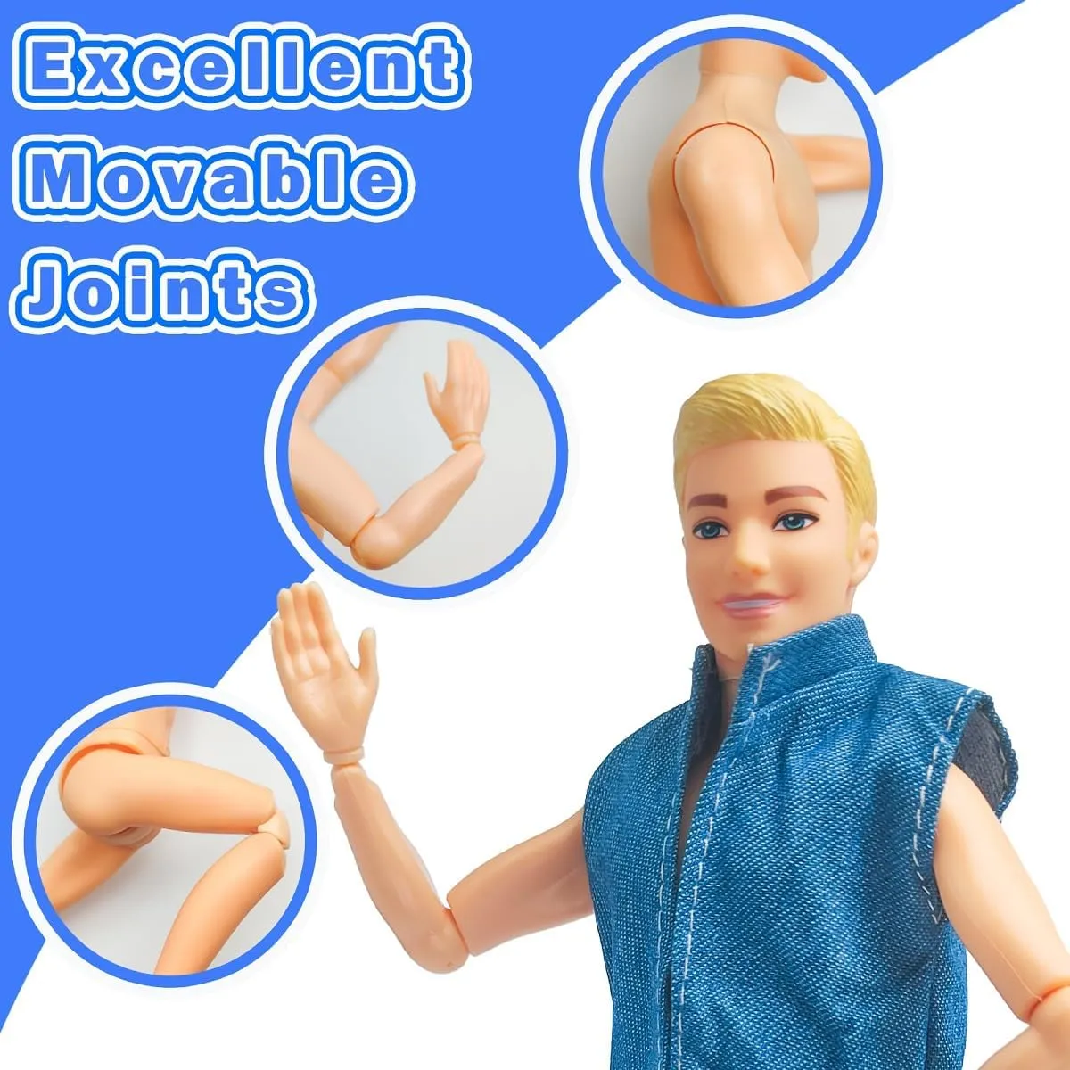 Interactive Family Toy Fun Action Figures Set, Imaginative Educational Family Doll Play, for Kids 3 (Editions B)