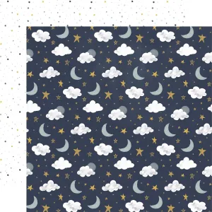 It's A Boy Collection Underneath The Moon 12 x 12 Double-Sided Scrapbook Paper by Echo Park Paper