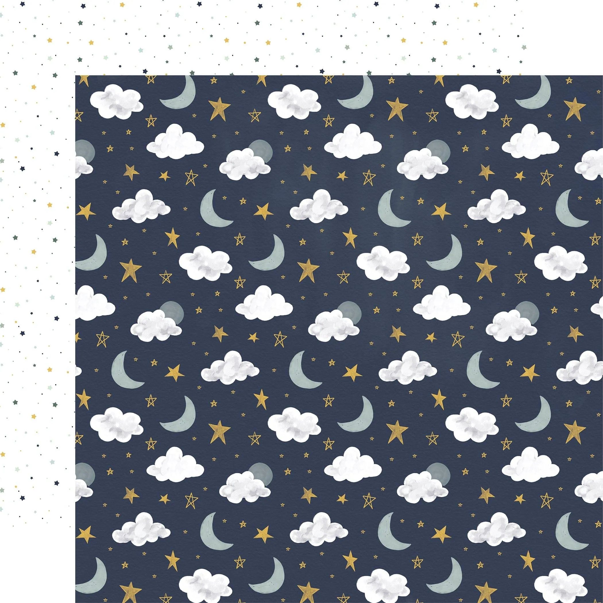 It's A Boy Collection Underneath The Moon 12 x 12 Double-Sided Scrapbook Paper by Echo Park Paper