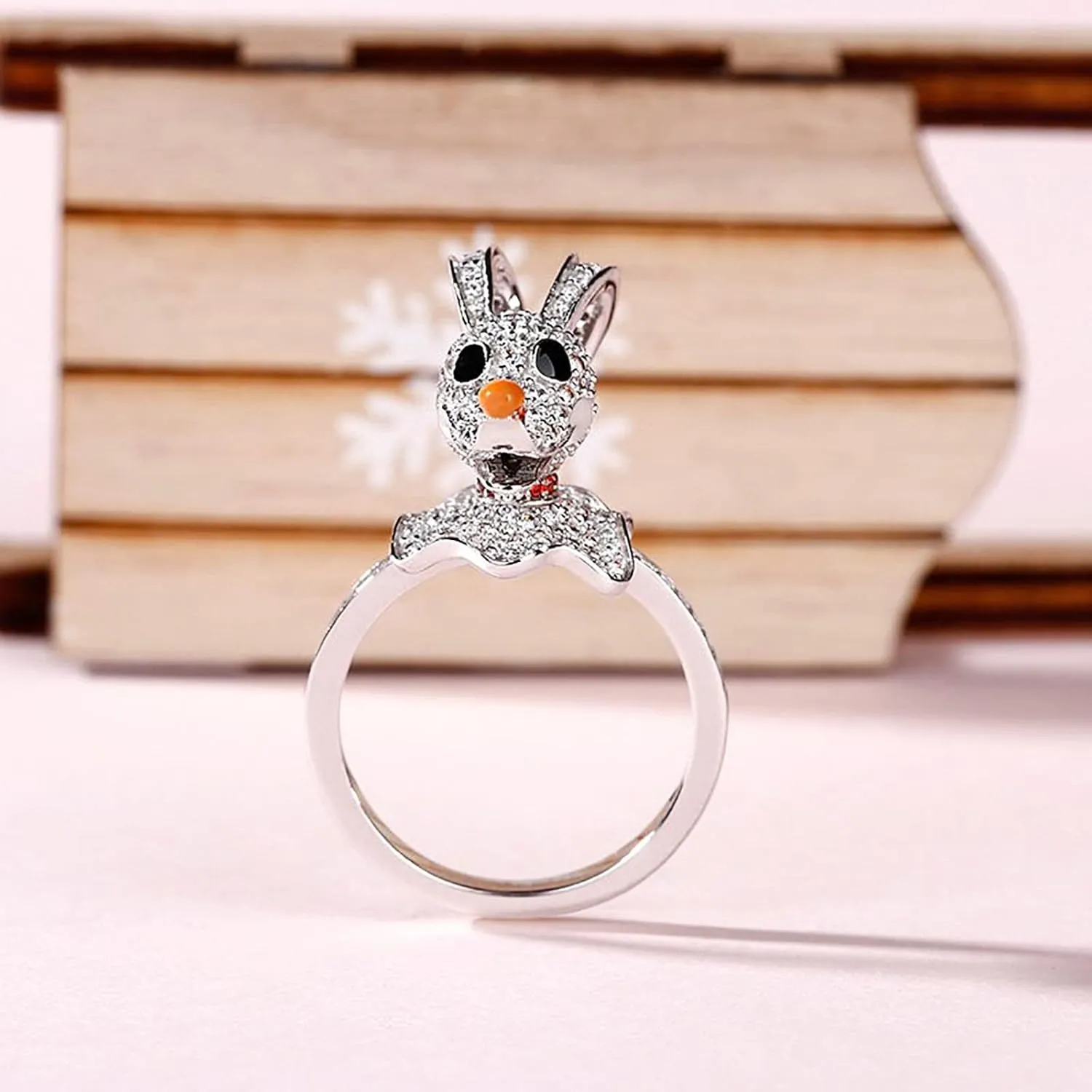 Jeulia Round Cut Silver Ring: Sterling Silver Hug Me Fashion Anniversary Promise Engagement Wedding Christmas Ring for Her with Gift Jewelry Box