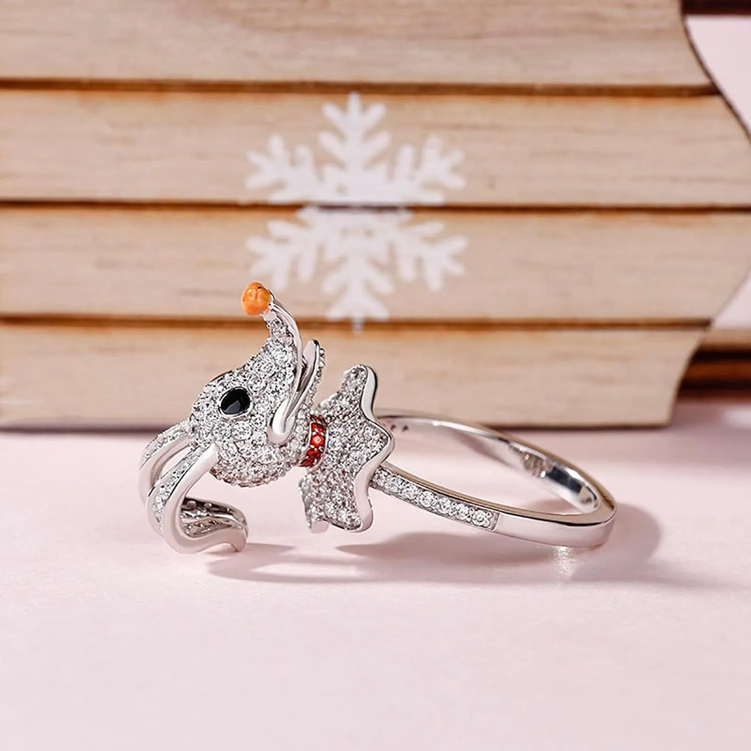 Jeulia Round Cut Silver Ring: Sterling Silver Hug Me Fashion Anniversary Promise Engagement Wedding Christmas Ring for Her with Gift Jewelry Box