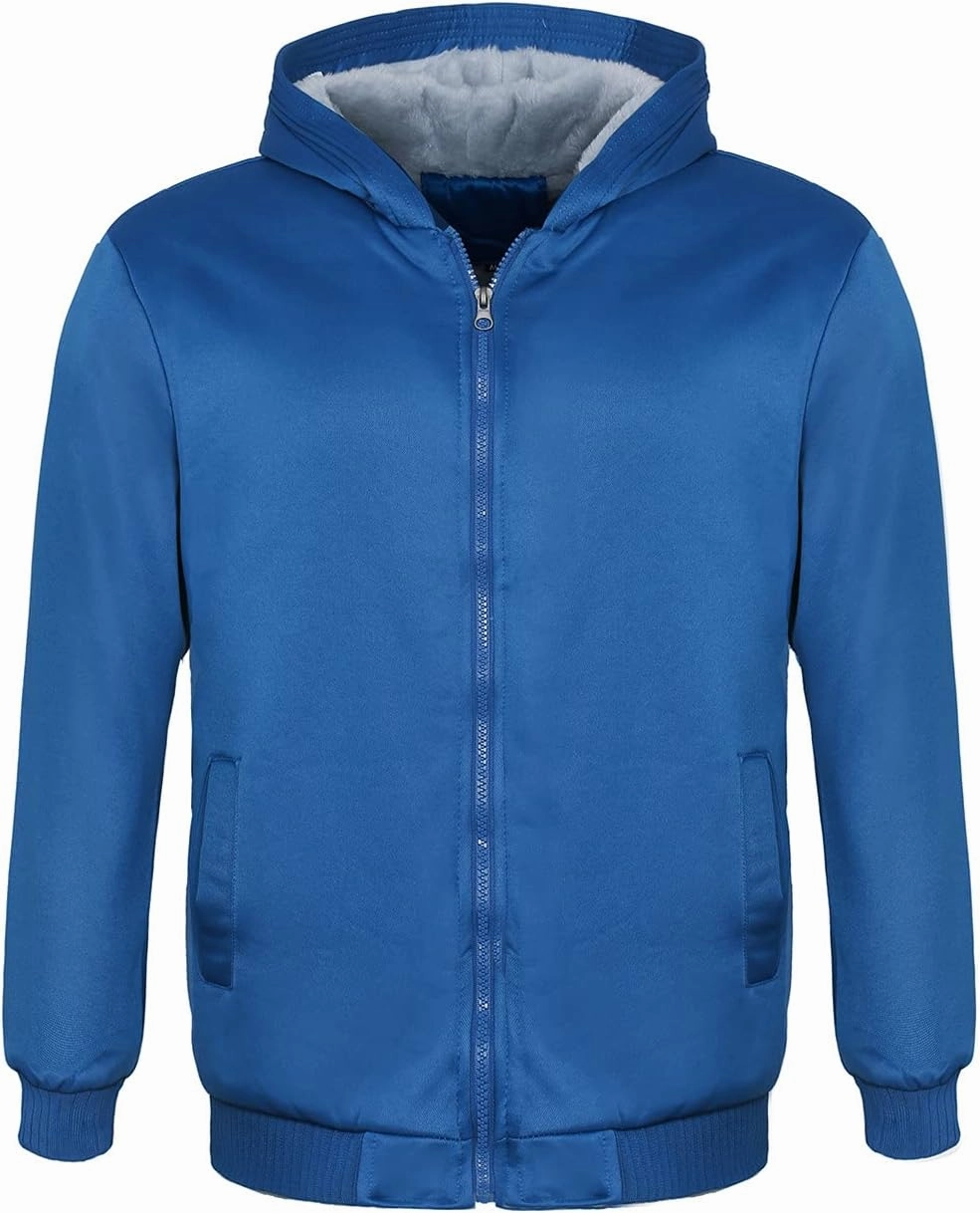 JiangWu Womens Fashion Horn Button Fleece Thicken Coat with Hood Winter Warm Jacket