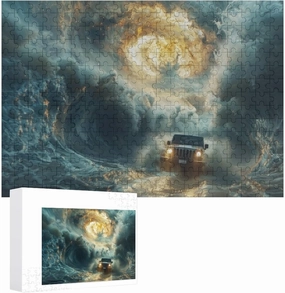 Jigsaw Puzzle for Adults Challenging Puzzle Off-Road Car in Fantasy Scenario Fun Puzzle Educational Family Game Toys Adults Home Decoration Colorful Puzzle Best Gifts 1000Pcs