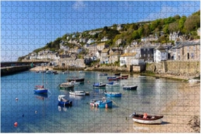 Jigsaw Puzzles 500 Pieces for Adults Kids - Mousehole Fishing Village Near Penzance Cornwall England Large Puzzles Pieces Fit Together Educational Intellectual Fun Game