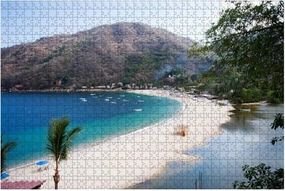 Jigsaw Puzzles 500 Pieces for Adults Kids - Yelapa Fishing Village Puerto Vallarta Mexico Large Puzzles Pieces Fit Together Educational Intellectual Fun Game
