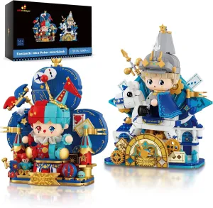 JMBricklayer Poker Kingdom Building Sets for Adults Boys Girls, Cute Poker Figures for Room Decor Display, Casino Theme Party Decorations, Building Toys Christmas Birthday Gifts for 8  (1049 PCS)