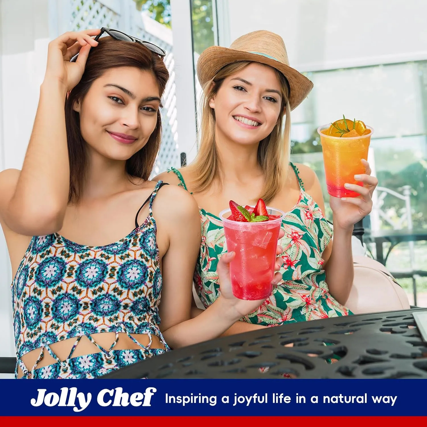 JOLLY CHEF 390 Pack 12 oz Clear Plastic Cups,Disposable Cups Drinking Cups for Ice Coffee,Milkshake, Cold Drinks
