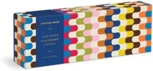 Jonathan Adler Bargello 1000 Piece Panoramic Puzzle from Galison - 39" x 14" Landscape Puzzle, Chic and Modern Design, Thick & Sturdy Pieces, Challenging Activity for Adults, Makes a Great Gift!