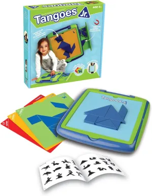 Jr. Skill-Building Preschool Tangram Game with Kid-Friendly Portable Carry-Case Featuring 120 Challenges for Ages 4 
