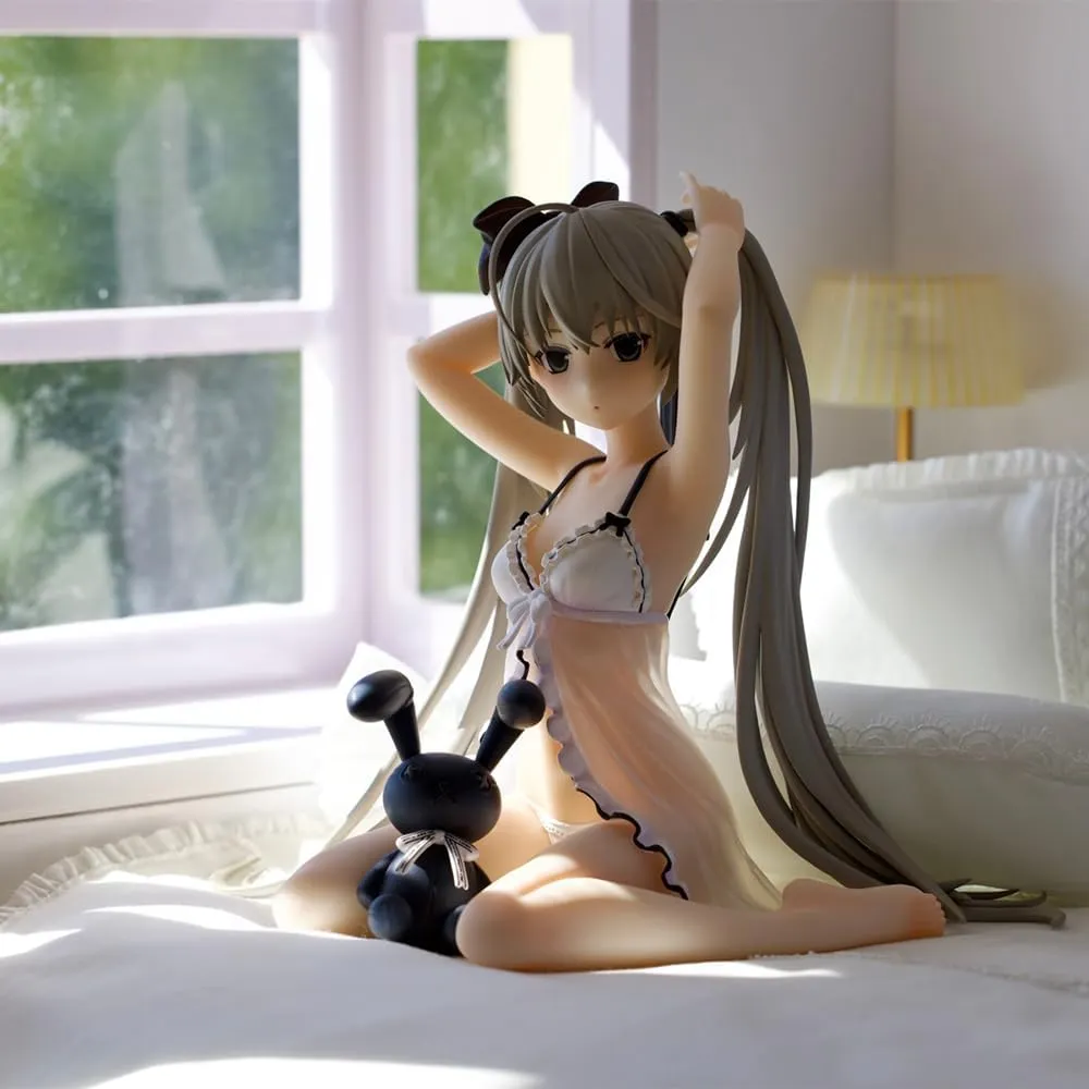 Kasugano Sora Action Figure Pajamas Anime Girl Figure 5.5 Inch Kneeling Pose Kasugano Sora Figurine Ornaments Desktop Collections Gift for Fans