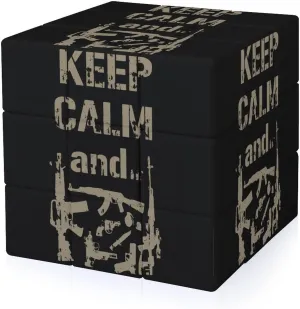 Keep Calm and Take Guns Adults 3x3x3 Color-Matching Smooth Fully Printed Cube Gift