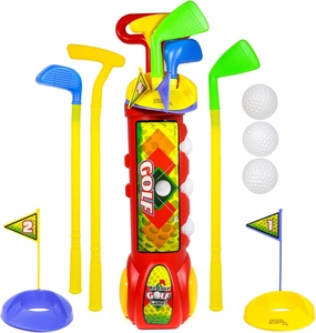 Kids Toddler Outdoor Golf Club Pretend Play Set - Red