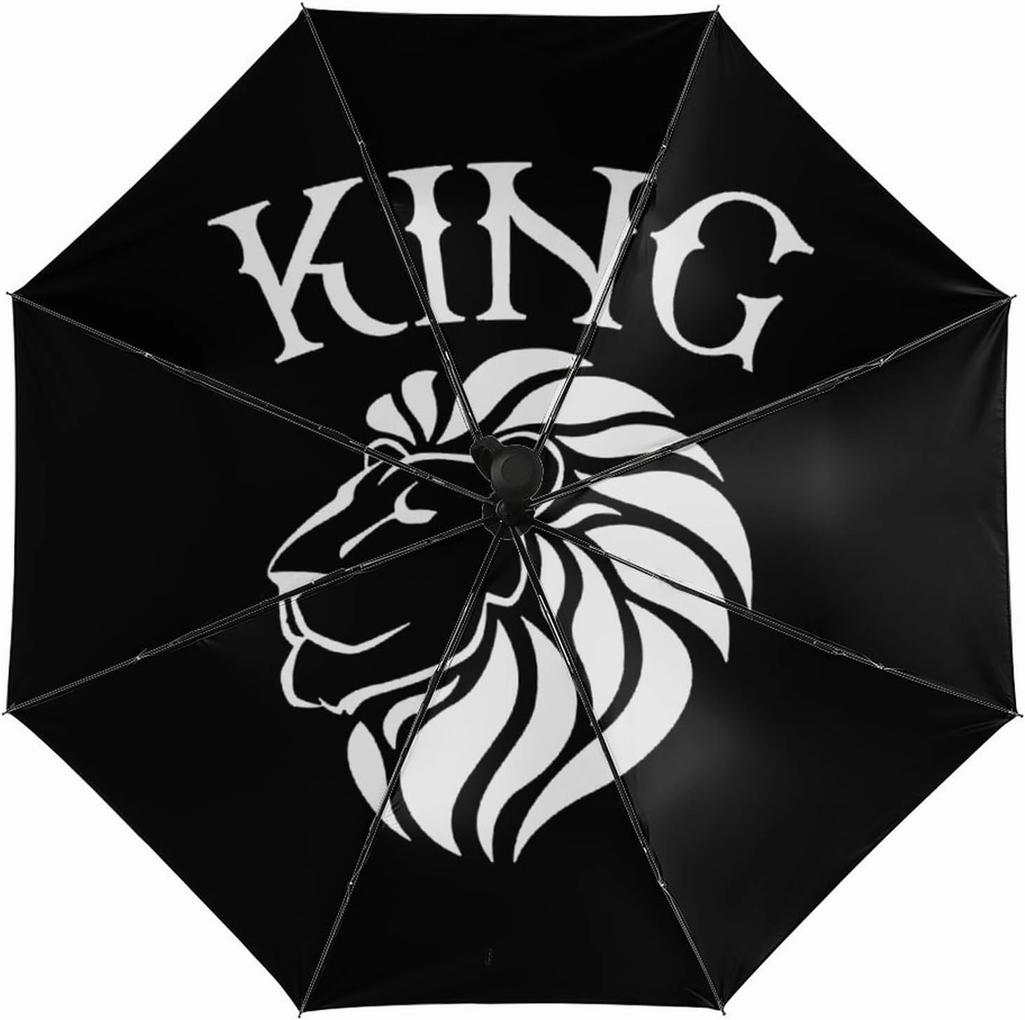 King of The Jungle Lion Portable Automatic Umbrella Windproof Auto Open Close Compact Waterproof Lightweight Umbrellas