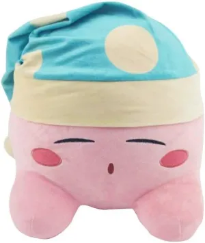 Kirby 12″ Mega Plush (Sleepy Hat) – Official Nintendo Licensed, Jumbo Soft Pillow Plush for Kids & Collectors, (Sleep, Link, Cowboy, Fighter Kirby)