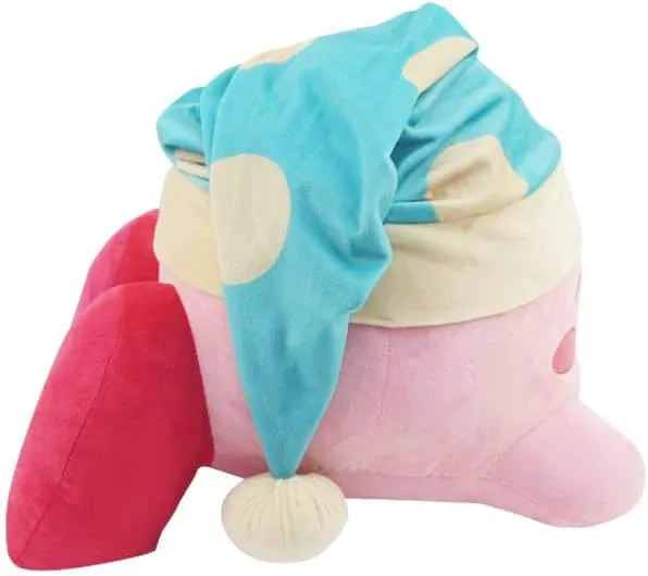 Kirby 12″ Mega Plush (Sleepy Hat) – Official Nintendo Licensed, Jumbo Soft Pillow Plush for Kids & Collectors, (Sleep, Link, Cowboy, Fighter Kirby)