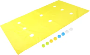 Kisangel 1 Set Game Pad Hole Tarp Mat Game Hole Tarp Mat for Team Building Team Building Activities Teamwork Yellow Plastic