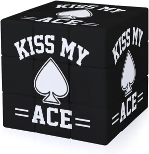 Kiss My Ace Poker Adults 3x3x3 Color-Matching Smooth Fully Printed Cube Gift