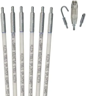 Klein Tools 56430 Glow Fish Rod Set, Wire Puller, 30-Foot