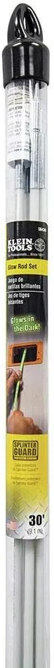 Klein Tools 56430 Glow Fish Rod Set, Wire Puller, 30-Foot