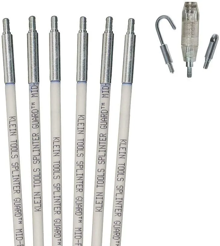 Klein Tools 56430 Glow Fish Rod Set, Wire Puller, 30-Foot