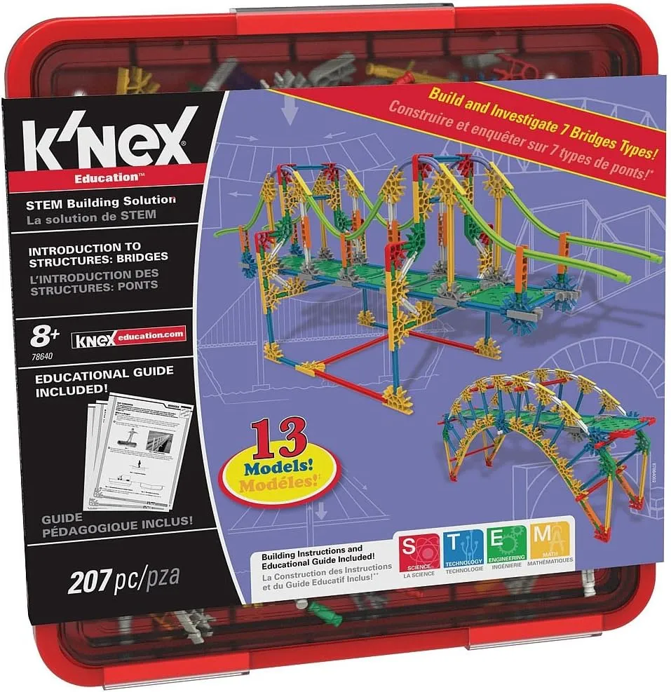 K’NEX Education – Intro to Structures: Bridges Set – 207 Pieces – For Grades 3-5 Construction Education Toy